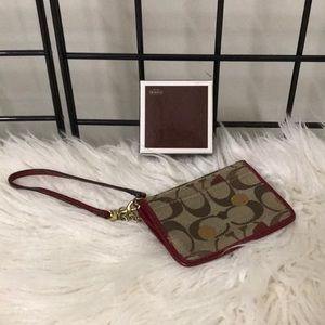 Coach wristlet credit card wallet